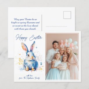 Customizable 🐇Bunny Love Easter Holiday Postcard