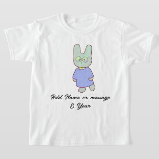 Customizable Bunny & Paw Prints Unisex adorable T-Shirt