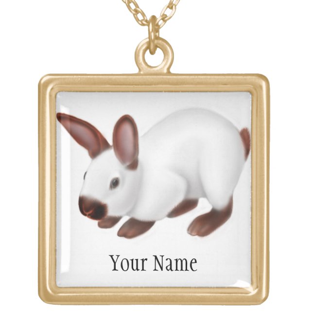 Customizable Bunny Rabbit Necklace (Front)