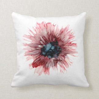 Customizable!!! Burgundy and Navy Dahlia floral Throw Pillow