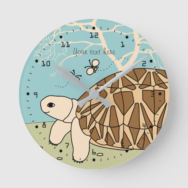 Customizable Burmese Star Tortoise Clock (Front)
