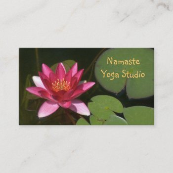 Customizable Bus.card./deep Rose-colored Lotus Blo Business Card by whatawonderfulworld at Zazzle