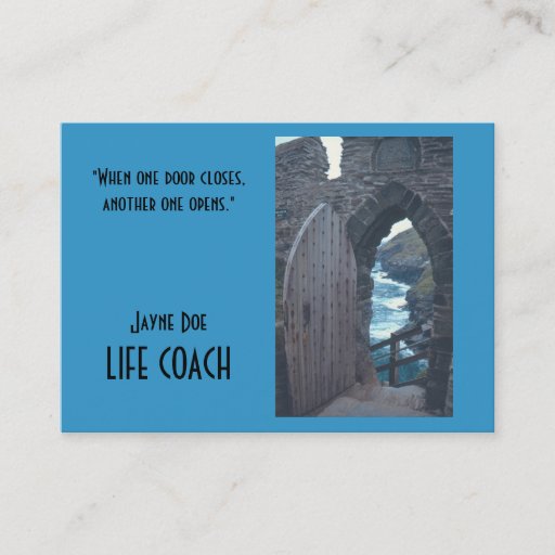 Customizable BUSINESS CARDS, "WHEN ONE DOOR OPENS. . . .  "