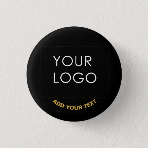 Customizable Business Add Logo Modern Black   Button