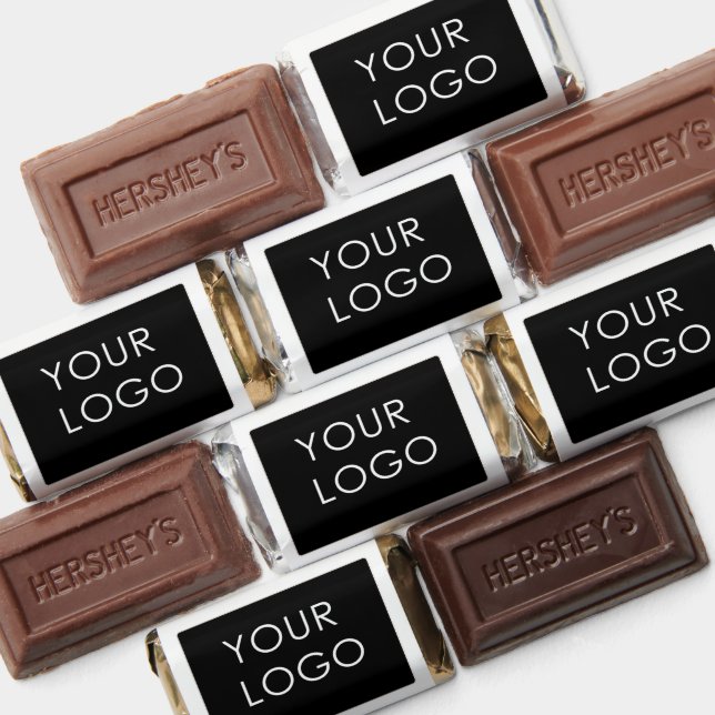 Customizable Business Add Logo Modern White   Hershey's Miniatures (Assorted)