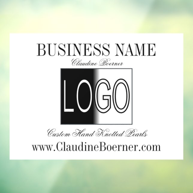 Customizable Business Artist Crafter Upload Logo Window Cling (Sheet 3)