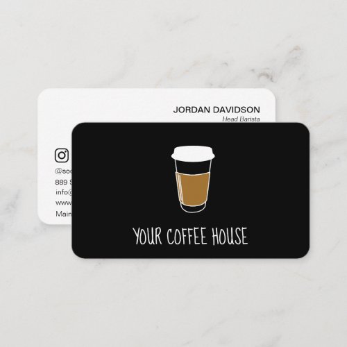 Customizable business card Coffee Shop Cafe Cup