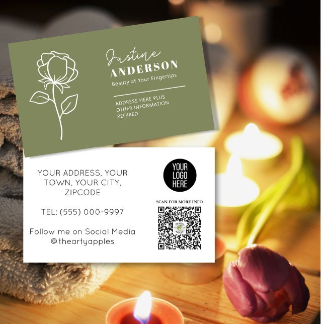 Customizable Business Card –Flowers or skincare (Creator Uploaded)