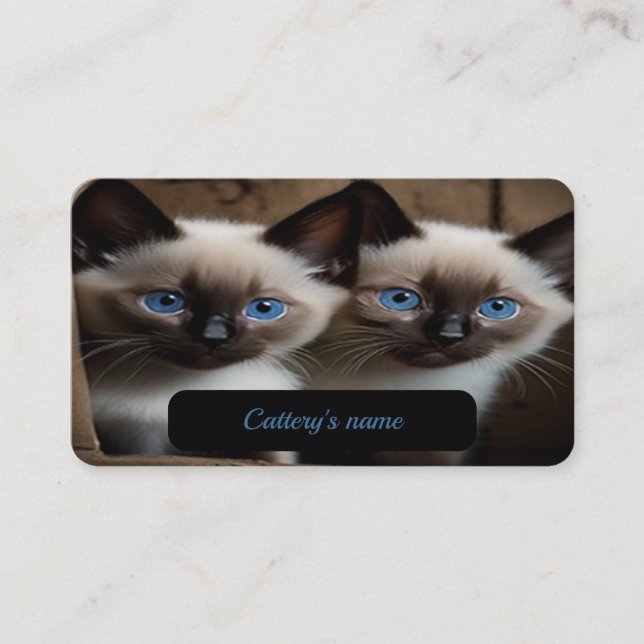 Customizable Business Card For Cattery  (Front)