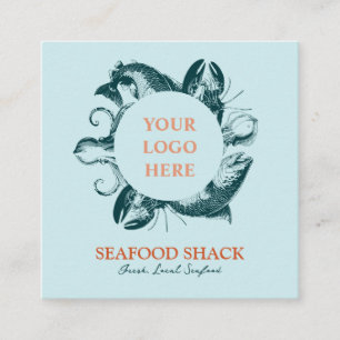Customizable Business Card for Seafood Restaurant
