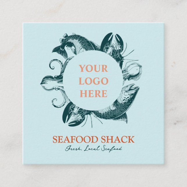 Customizable Business Card for Seafood Restaurant (Front)
