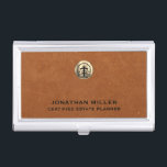 Customizable Business Card Holder with Gold Logo<br><div class="desc">Elevate your professional image with this sleek and stylish metal business card holder. The design features a brushed gold logo at the top, exuding an aura of elegance and sophistication. Your name and title are beautifully showcased in black classic typography in the lower thirds, adding a touch of professionalism. The...</div>