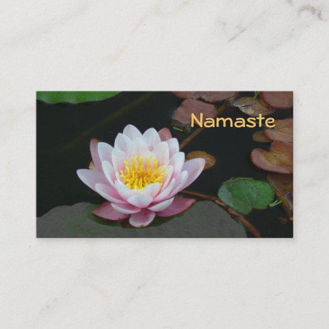 Customizable Business Card, Lotus Blossom Card (Front)