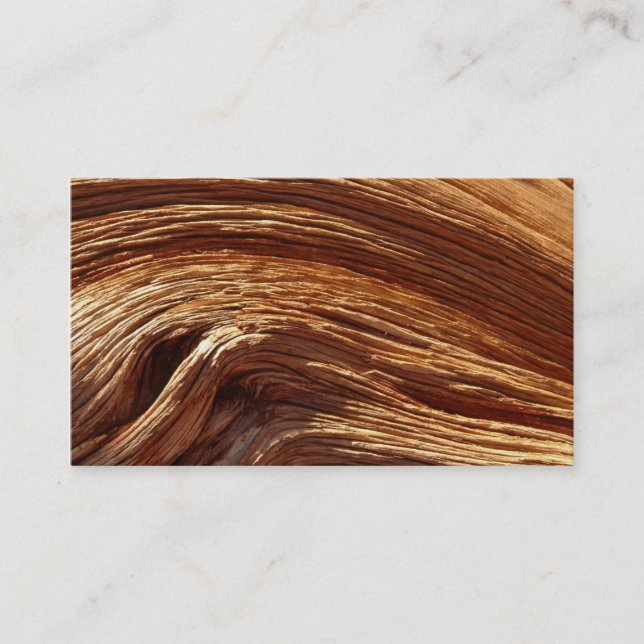 Customizable business card, natural wood effect card (Front)