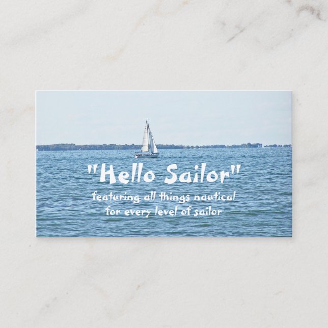 Customizable Business Card, NAUTICAL THEME Card (Front)