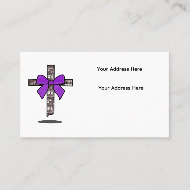 Customizable Business Card w/ Floating Cross (Front)