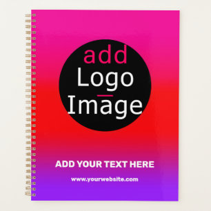 Customizable Business Chic Logo Magenta & Purple Planner