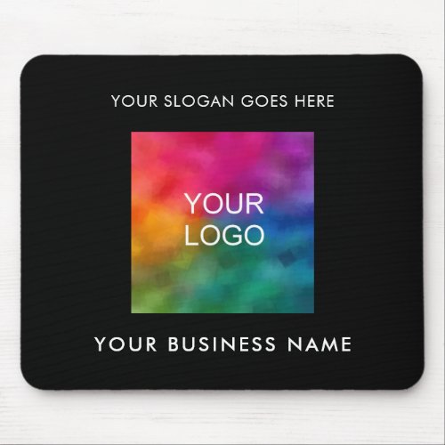 Customizable Business Company Logo Add Your Text Mouse Pad
