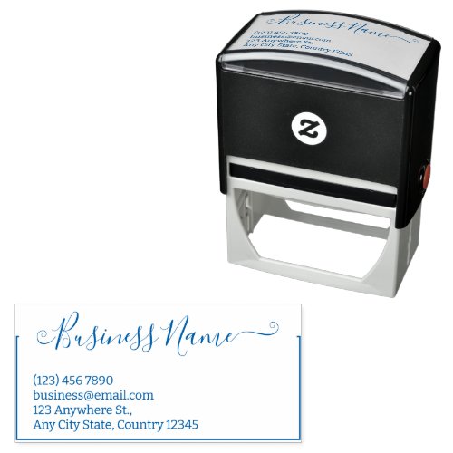 Customizable Business Information Self_inking Stamp