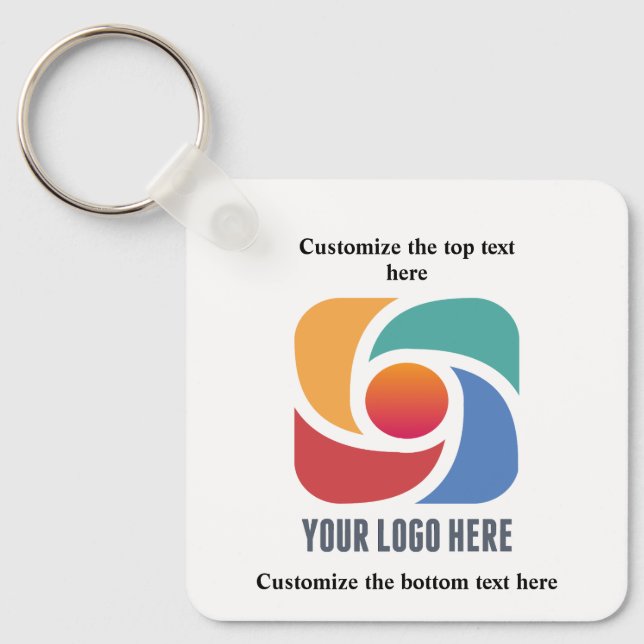Customizable Business Logo Company Marketing Keychain (Front)