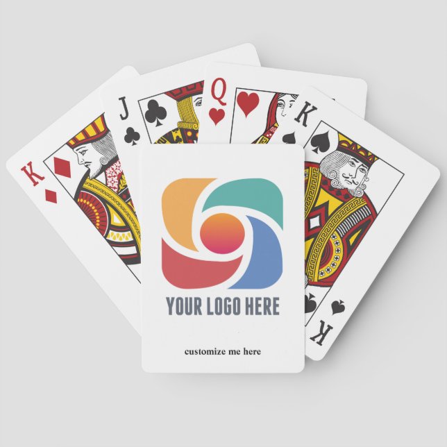 Customizable Business Logo Company Marketing Poker Cards (Back)
