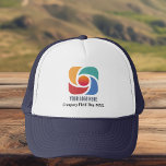 Customizable Business Logo Company Marketing Trucker Hat<br><div class="desc">Simple,  chic marketing hat for a modern business or corporation looking for a client gift for customers or employees. Add your custom corporate logo and name on this company cap.</div>