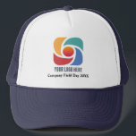 Customizable Business Logo Company Marketing Trucker Hat<br><div class="desc">Simple,  chic marketing hat for a modern business or corporation looking for a client gift for customers or employees. Add your custom corporate logo and name on this company cap.</div>