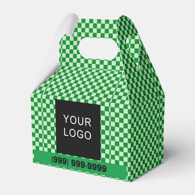 Customizable Business Logo Phone Checks Take Out   Favor Boxes (Front Side)
