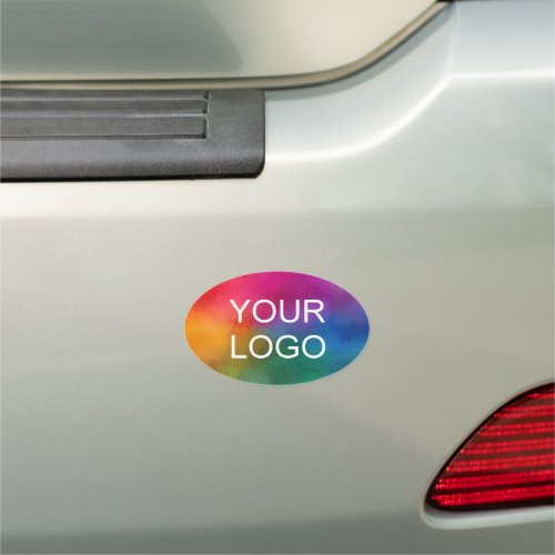 Customizable Business Logo Simple Modern Oval Car Magnet