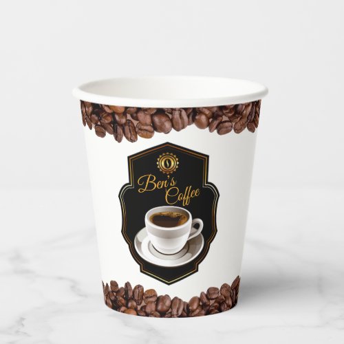 Customizable Business Name Coffee Shops  Paper Cups