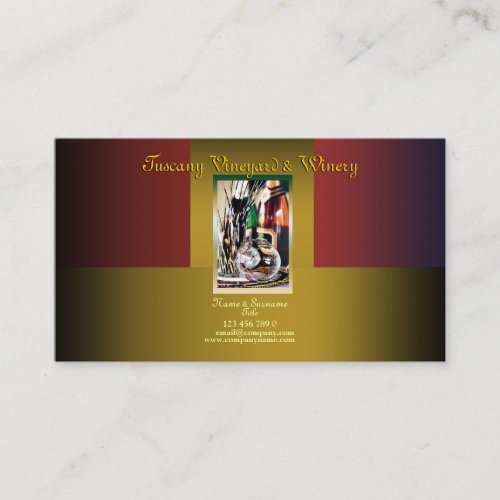 Customizable business profile winery vineyard wine business card template