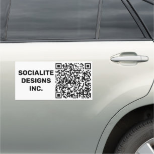Customizable Business QR Code Car Magnet