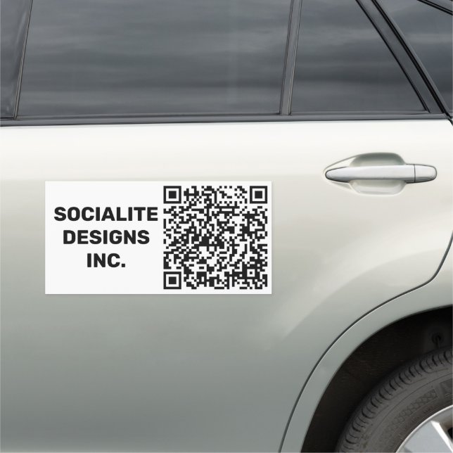 Customizable Business QR Code Car Magnet (In Situ)