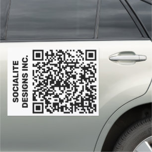 Customizable Business QR Code Car Magnet