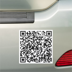 Customizable Business QR Code Car Magnet