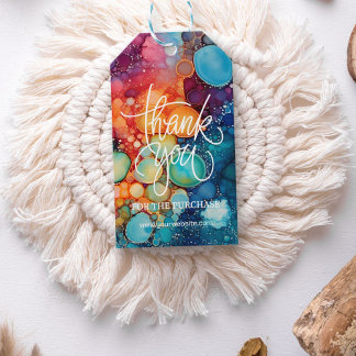 Customizable Business Thank You Vibrant Colors Gift Tags