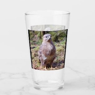Customizable Buzzard StaringBird Wildlife Nature Glass