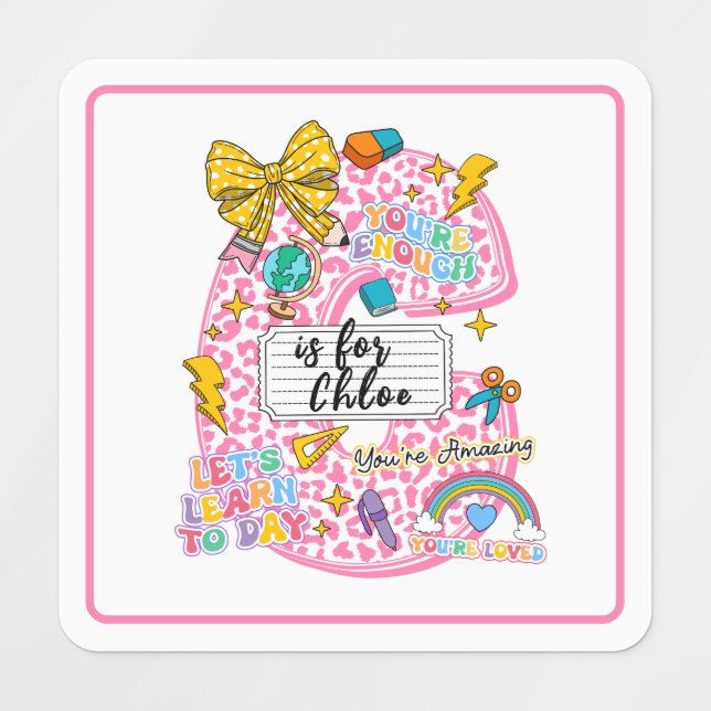 Customizable “C is for” Alphabet Art – Inspiration Labels (Design 1)