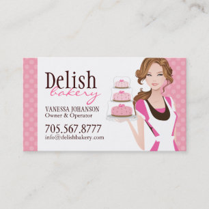 Customizable Cake Bakery Business Card