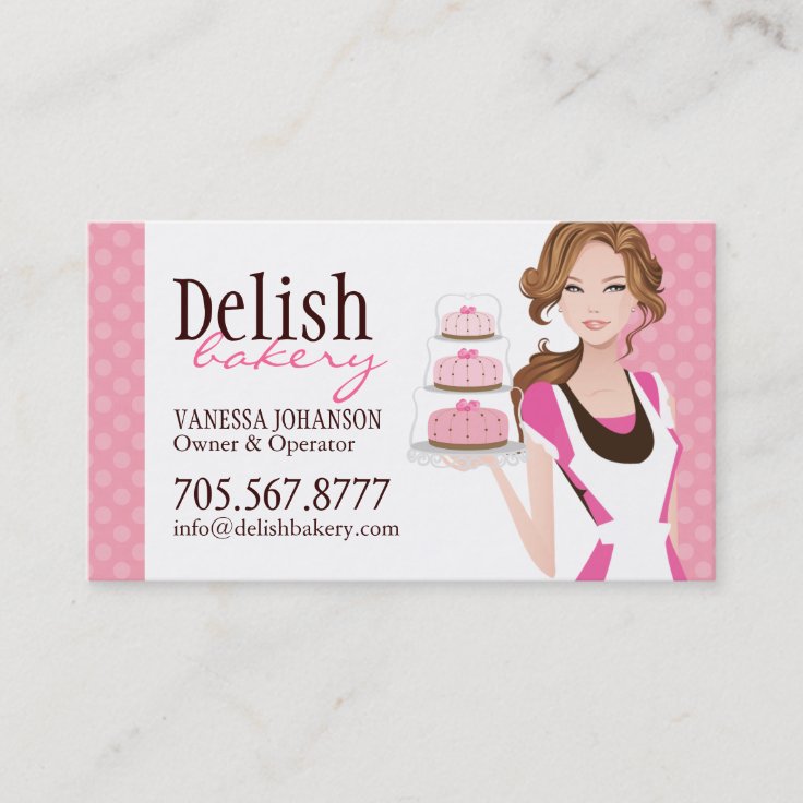 Customizable Cake Bakery Business Card Zazzle