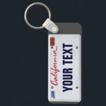 (Customizable) California License Plate Keychain<br><div class="desc">Insert your name or whatever fits (what you see is what you get). More items with this design:  👇www.zazzle.com/aura2000/californialicense</div>