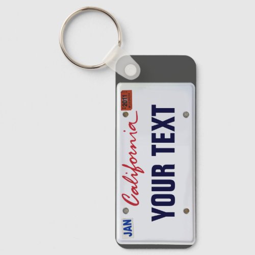 Customizable California License Plate Keychain