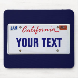 (Customizable) California License Plate Mouse Pad