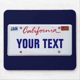 (Customizable) California License Plate Mouse Pad