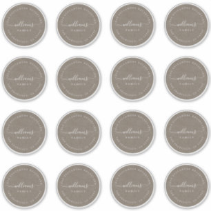 Customizable Calligraphy Kraft 6.9 cm 2.72 inch Sticker