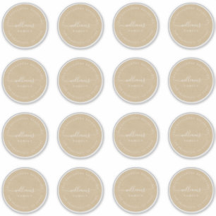 Customizable Calligraphy Kraft 6.9 cm 2.72 inch Sticker