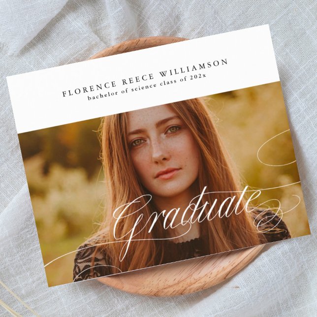 Customizable Calligraphy Photo College Graduation  (Creator Uploaded)