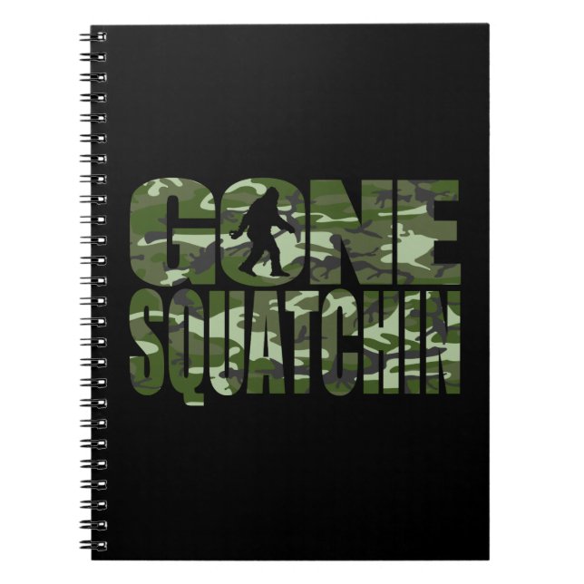 Customizable Camo Gone Squatchin Notebook (Front)