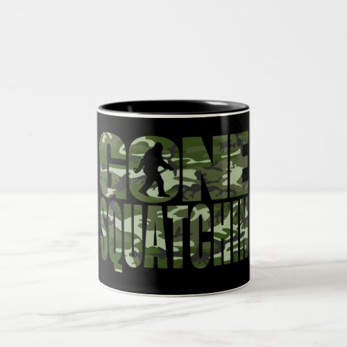 Customizable Camo Gone Squatchin Two_Tone Coffee Mug