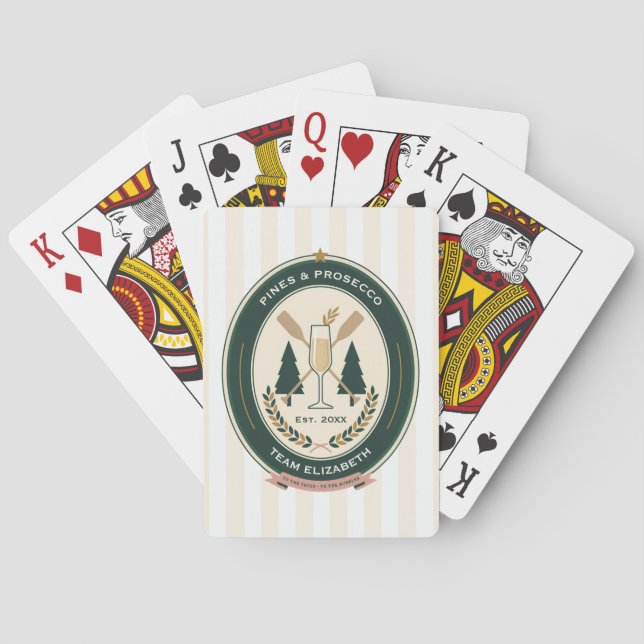 Customizable Camp Bachelorette Weekend Poker Cards (Back)